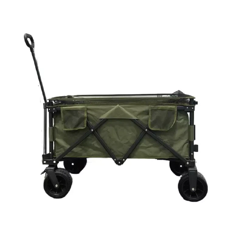 Large Collapsible Camping Wagon Carts with Adjustable Extended Height (2)